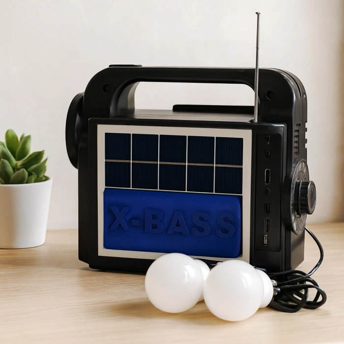 Solar 3ü 1 Arada El Feneri Radyo MP3 Bluetooth Powerbank