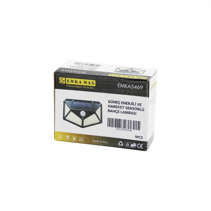 Solar Hareket Sensörlü Dış Mekan Aplik Lambası 9.5x13.5 cm