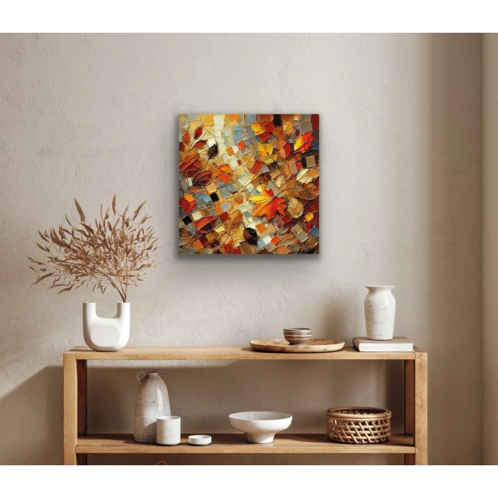 Sonbahar Mevsimi Kanvas Tablo 60x60cm