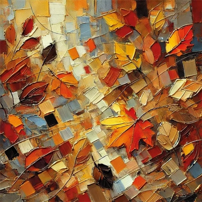 Sonbahar Mevsimi Kanvas Tablo 60x60cm