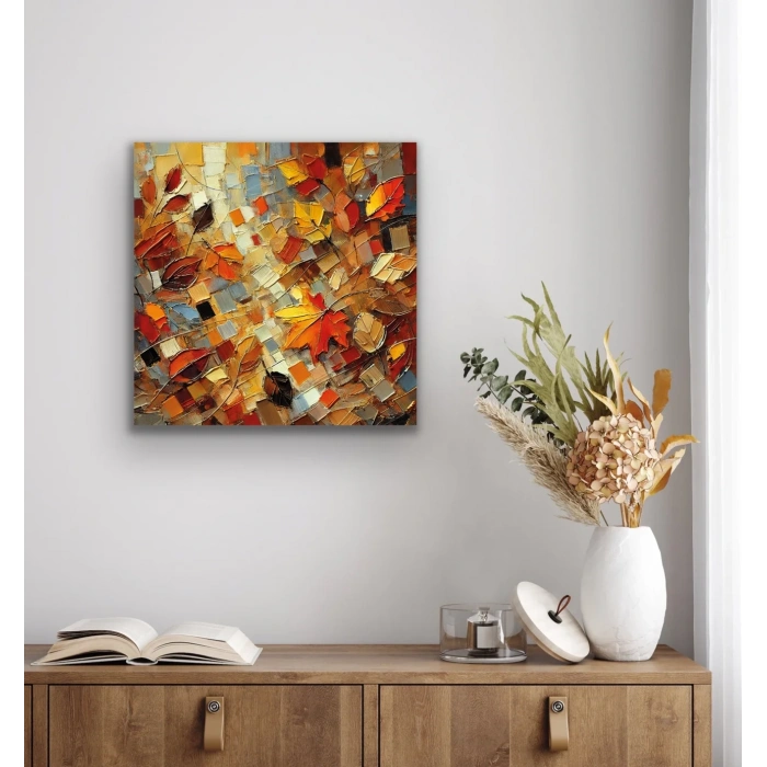 Sonbahar Mevsimi Kanvas Tablo 60x60cm