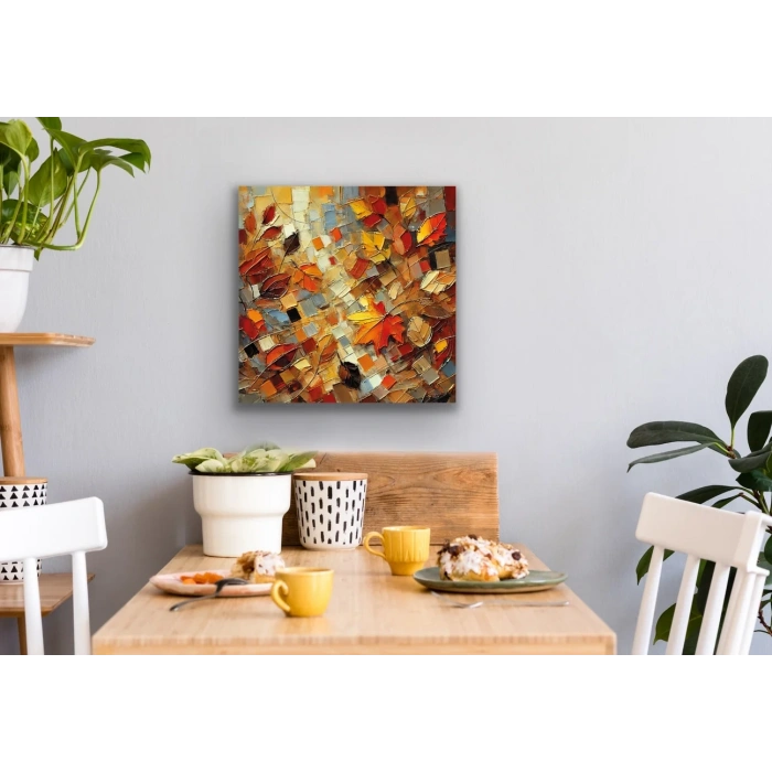 Sonbahar Mevsimi Kanvas Tablo 60x60cm