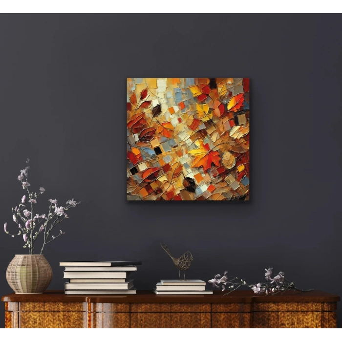 Sonbahar Mevsimi Kanvas Tablo 60x60cm