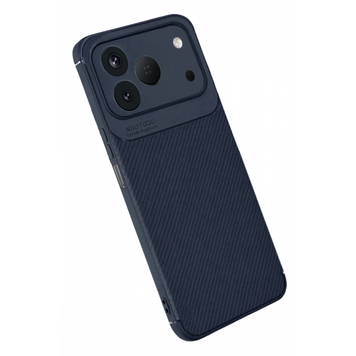 Tecno Spark 50 4G Auto Focus Karbon Kapak - Lacivert