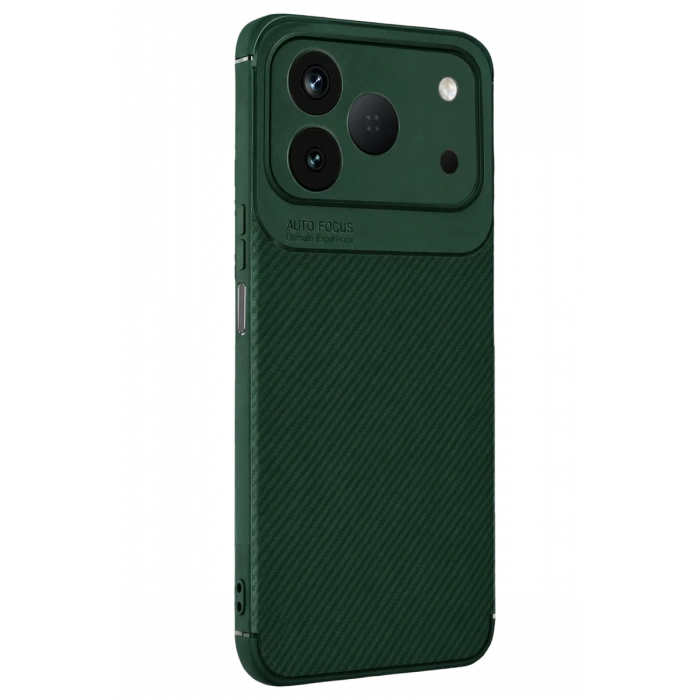 Tecno Spark 50 4G Auto Focus Karbon Kapak - Yeşil