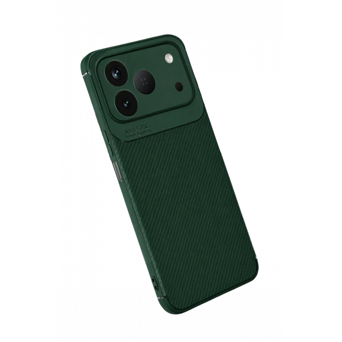 Tecno Spark 50 4G Auto Focus Karbon Kapak - Yeşil