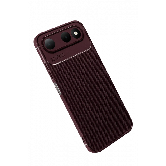 Tecno Spark 50 5G Auto Focus Karbon Kapak - Bordo