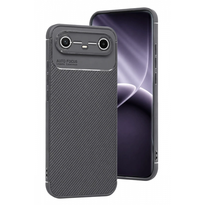 Tecno Spark Slim 5G Auto Focus Karbon Kapak - Gri