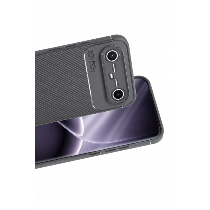 Tecno Spark Slim 5G Auto Focus Karbon Kapak - Gri