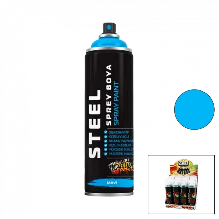 Steel Mavi Sprey Boya 200ML
