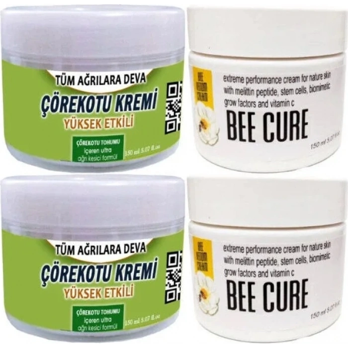 Süper Çörek Otu Bakım Kremi 2X150 Ml+Bee Cure Krem 2X150 ml