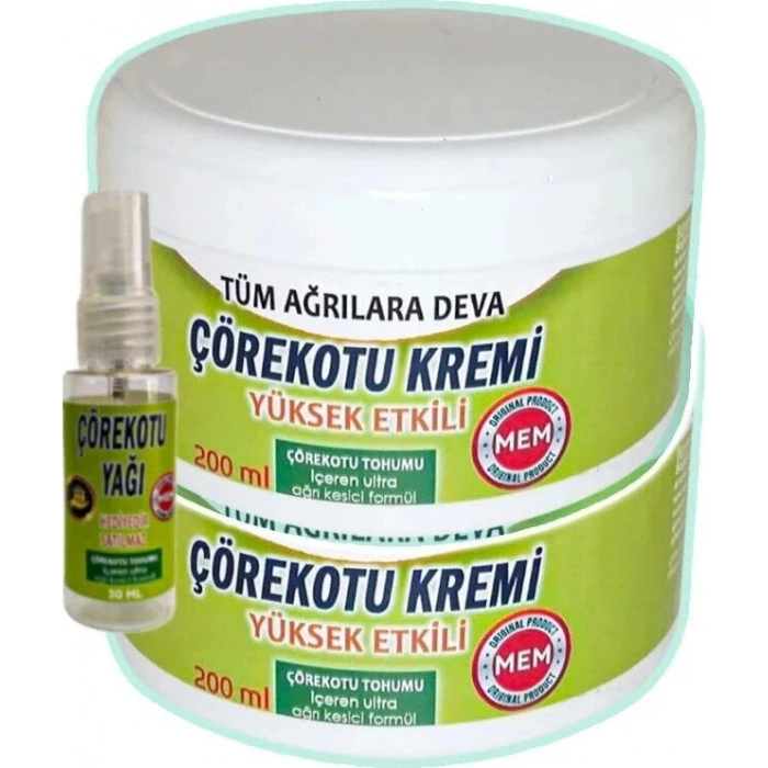 Süper Çörek Otu Bakım Kremi 2X200 Ml+30 ml Çörek Otu Yağı ile