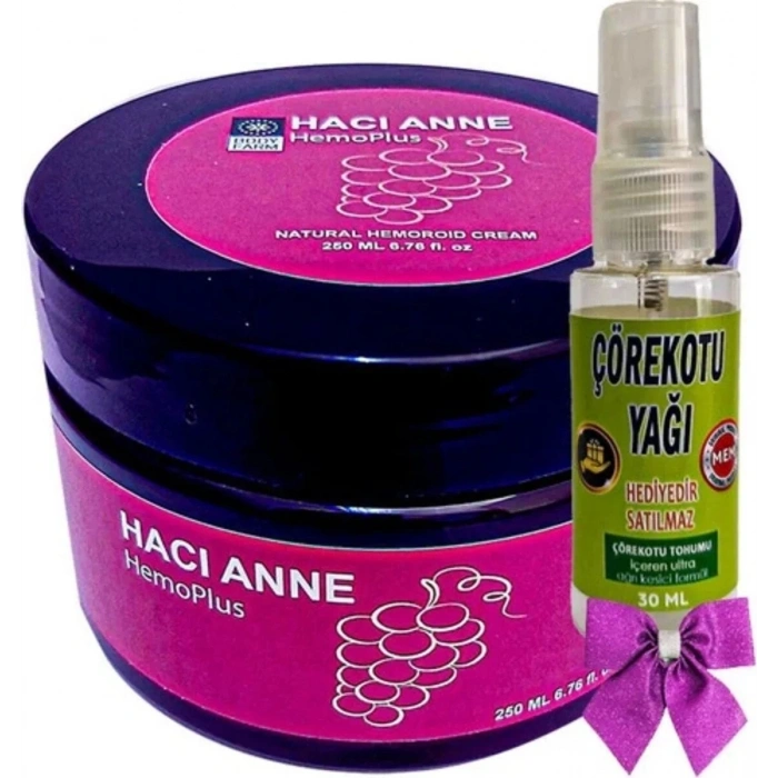 Süper Hacı Anne Hemoplus Kremi 200 ml + Çörek Otu Yağı 30 ml