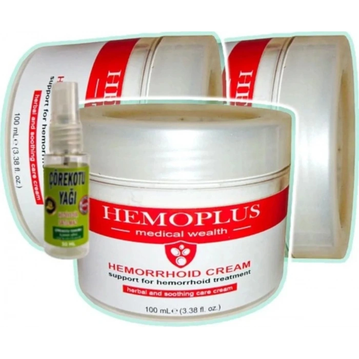 Süper Hemoplus Krem 100 ml x 3 Adet + Çörek Otu Yağı 30 ml