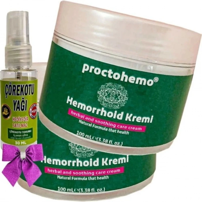 Süper Proctohemo Cream 100 ml x 2 Adet + Çörek Otu Yağı 30 ml
