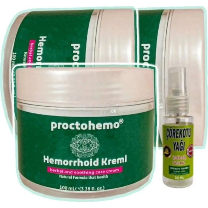 Süper Proctohemo Krem 100 ml x 3 Adet + Çörek Otu Yağı 30 ml