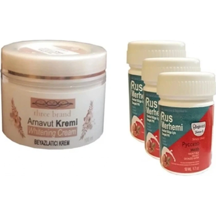 Süper Three Brand Arnavut Kremi + Rus Merhemi 50 ml 3 Adet
