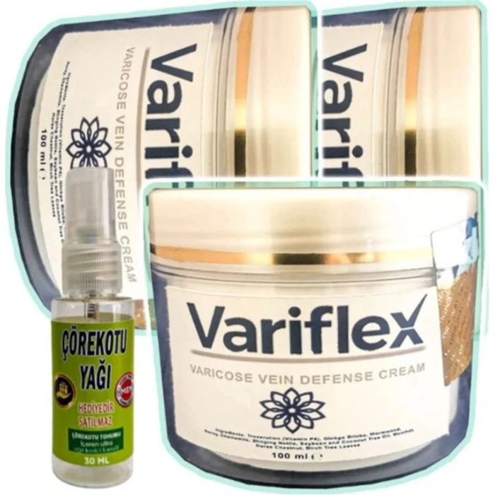 Süper Variflex Bacak Bakımı Kremi 100 ml x 3 Adet + Çörek Otu Yağı 30 ml
