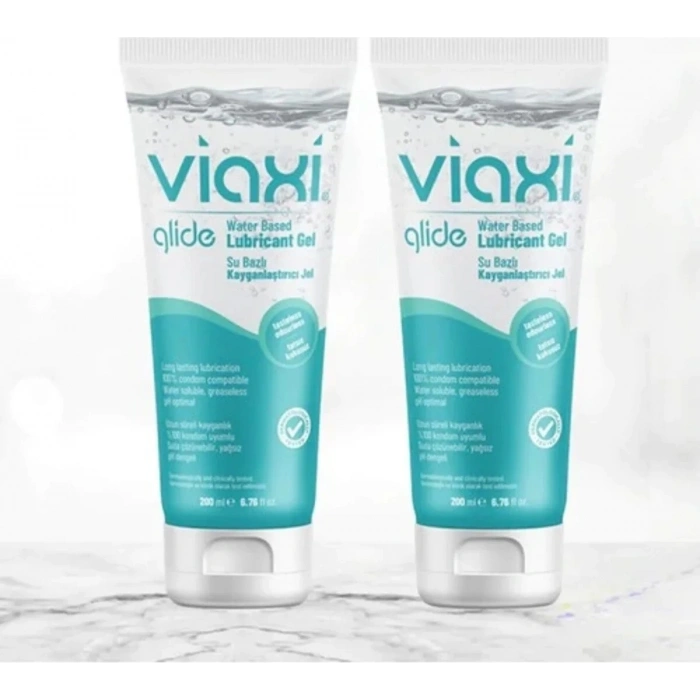 Süper Viaxi Glide Su Bazlı Jel Sade 200 ml 2li
