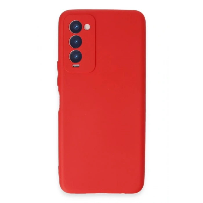 Tecno Camon 18 Uyumlu Kılıf First Silikon - Kırmızı