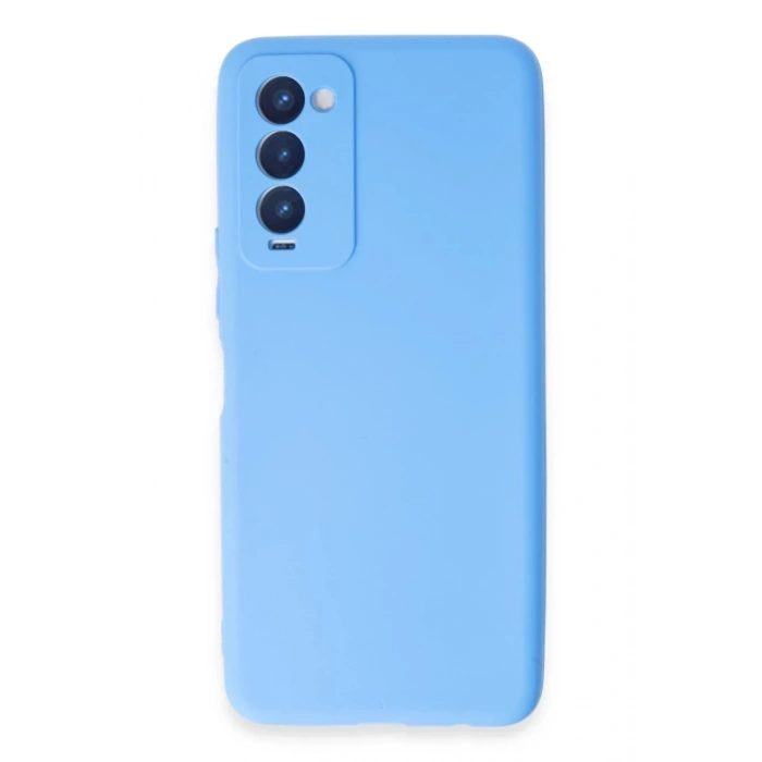 Tecno Camon 18 Uyumlu Kılıf First Silikon - Mavi