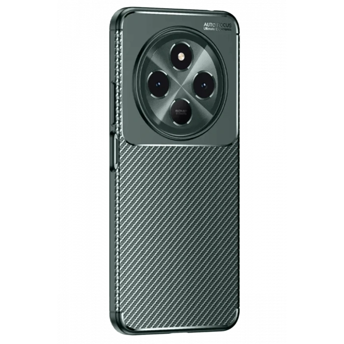 Tecno Spark 30C Kılıf Auto Focus Karbon Kapak - Koyu Yeşil
