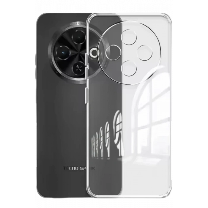 Tecno Spark 30C Uyumlu Kılıf Lüx Şeffaf Silikon