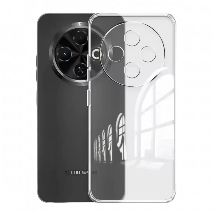 Tecno Spark 30C Uyumlu Kılıf Lüx Şeffaf Silikon