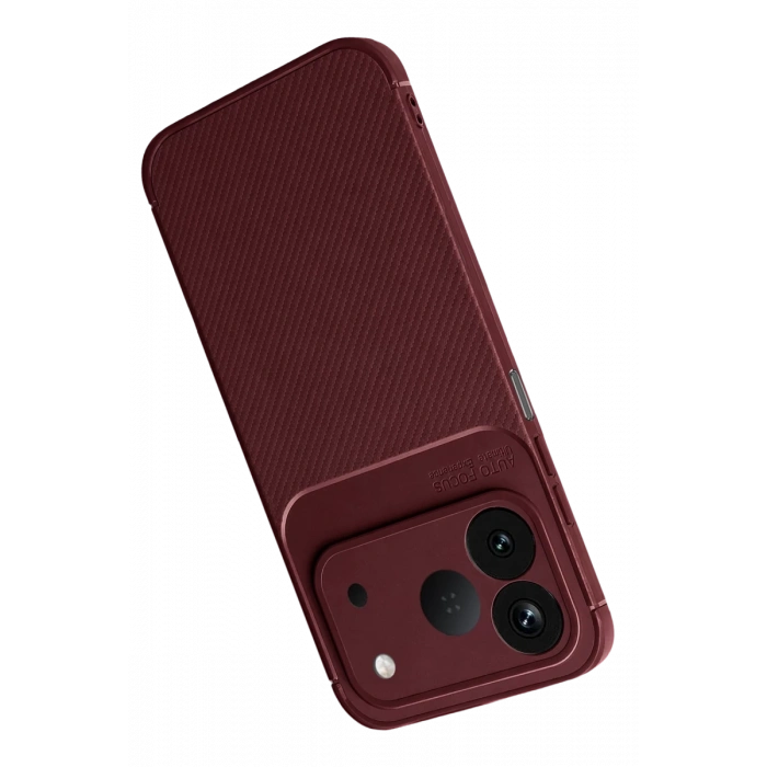 Tecno Spark 50 4G Uyumlu Auto Focus Karbon Kapak - Bordo