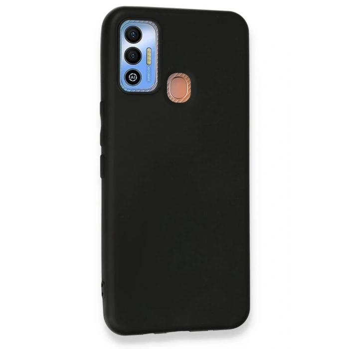 Tecno Spark 7T Uyumlu Kılıf First Silikon - Siyah
