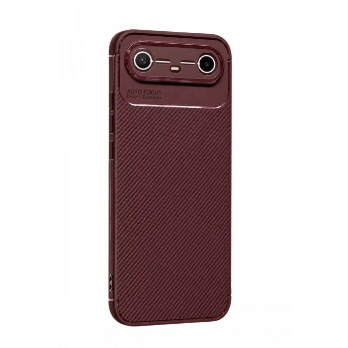 Tecno Spark Slim 5G Auto Focus Karbon Kapak - Bordo