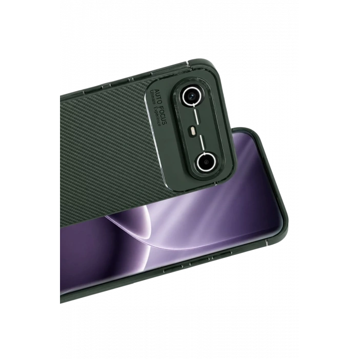 Tecno Spark Slim 5G Auto Focus Karbon Kapak - Koyu Yeşil