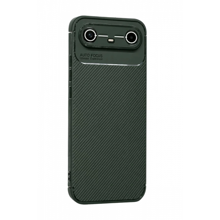 Tecno Spark Slim 5G Auto Focus Karbon Kapak - Koyu Yeşil