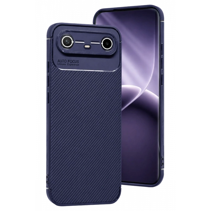 Tecno Spark Slim 5G Auto Focus Karbon Kapak - Lacivert