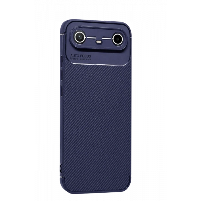 Tecno Spark Slim 5G Auto Focus Karbon Kapak - Lacivert
