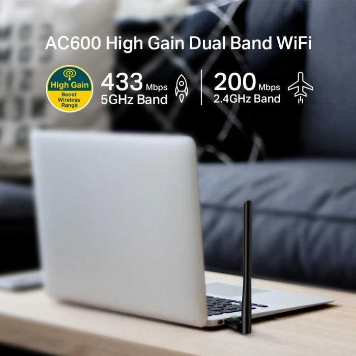 TP-LINK ARCHER T2U PLUS AC600 KABLOSUZ USB ADAPTOR