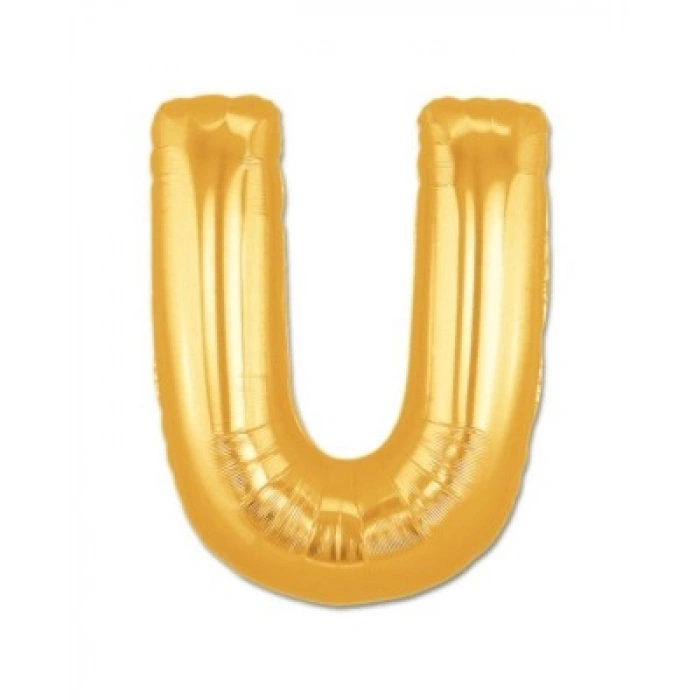 U Harf Folyo Balon Altın Renk  40 inç
