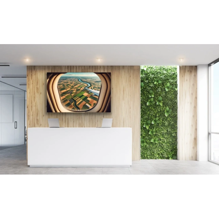 Uçak Penceresi Manzara Kanvas Tablo 100x160cm
