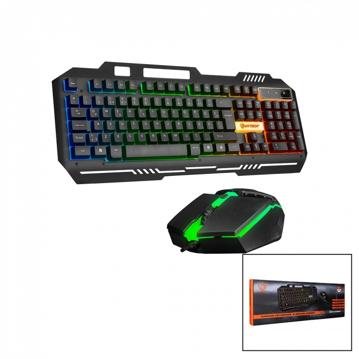 USB Kablolu RGB (Gökkuşağı) Işıklı Klavye ve Mouse Seti - 150 cm