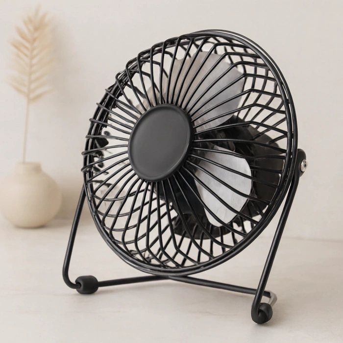 USB Şarjlı Metal Mini Masaüstü Fan 14.5x7.5x15 cm