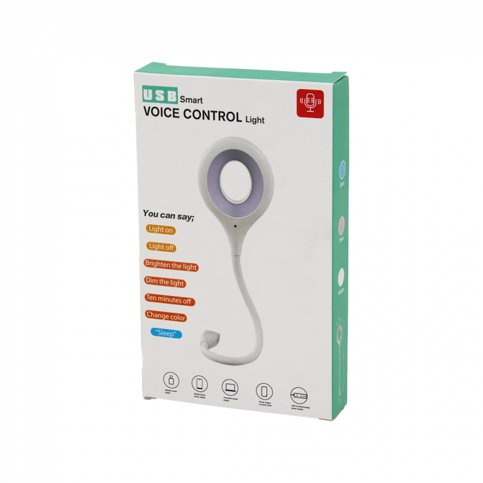 USB Sesli Kontrol 16 LED Mini Masa Lambası