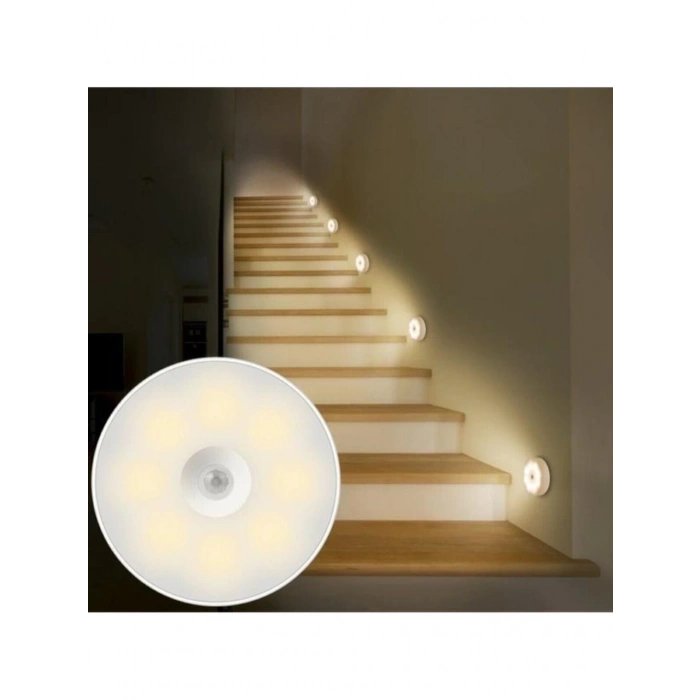 V-009 Hareket Sensörlü Usb Şarjlı Led Işık Lamba-oda, Mutfak, Salon Ve Merdiven Işıklandırma