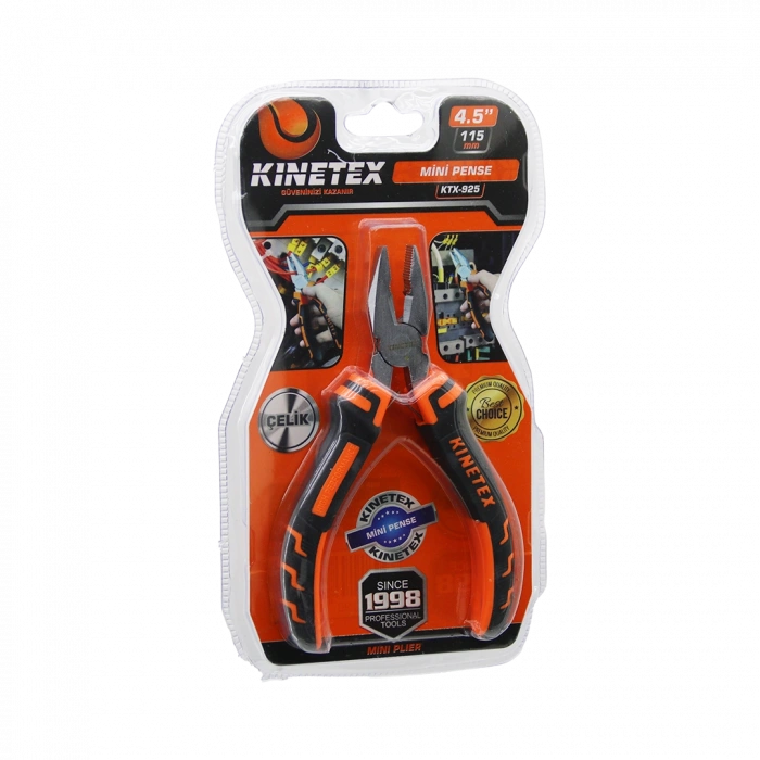 Vakumlu Mini Çelik Pense 115 mm (Yaylı)