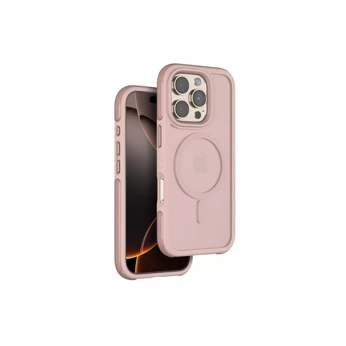 Venco Apple iPhone 16 Pro Max Uyumlu Orbit Magsafe Kapak - Rose Gold