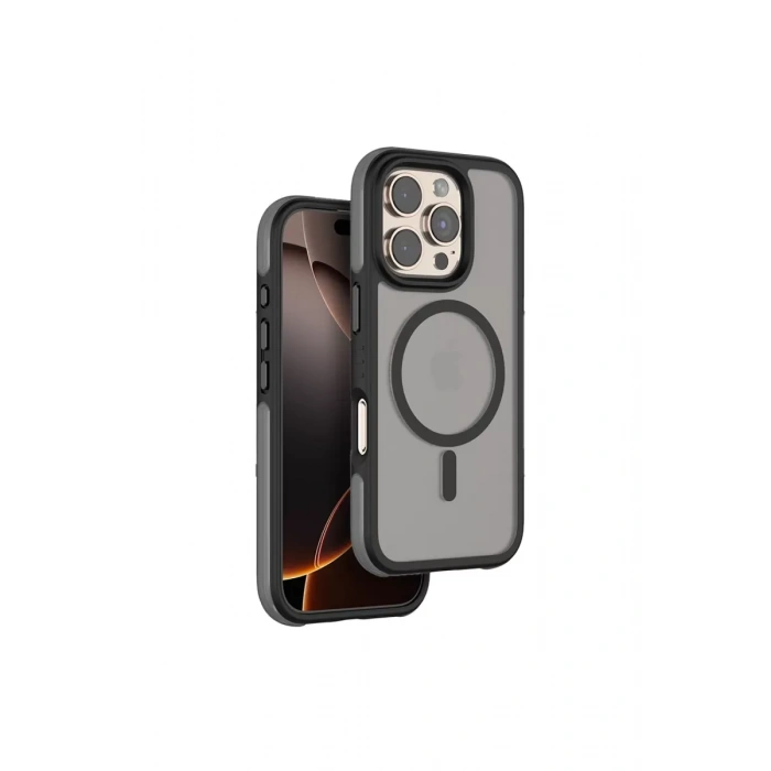 Venco Apple iPhone 16 Pro Max Uyumlu Orbit Magsafe Kapak - Siyah