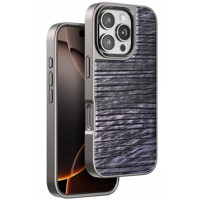 Venco Apple iPhone 16 Pro Uyumlu Wave Kapak - Derin Mor