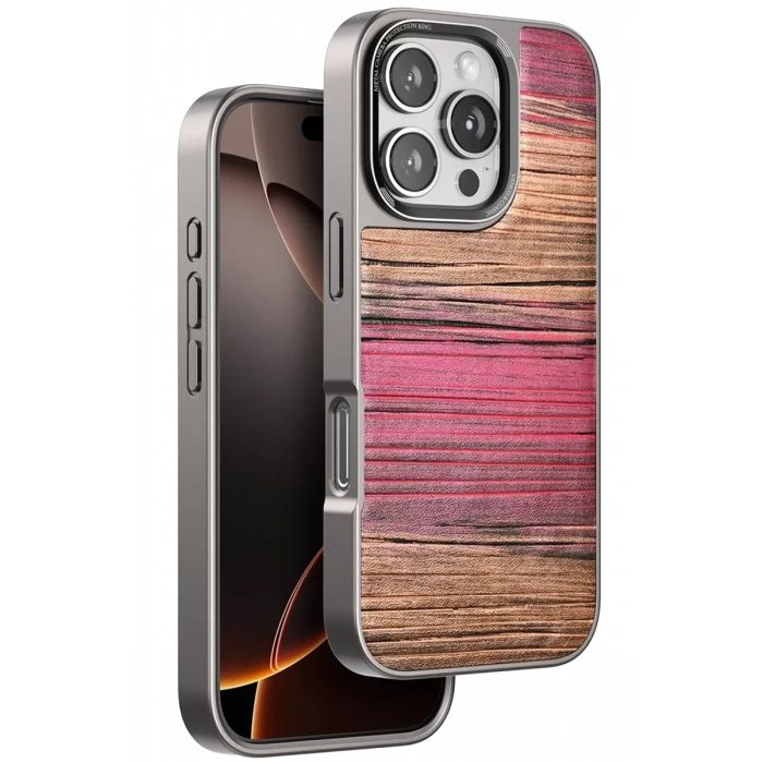 Venco Apple iPhone 16 Pro Uyumlu Wave Kapak - Pembe