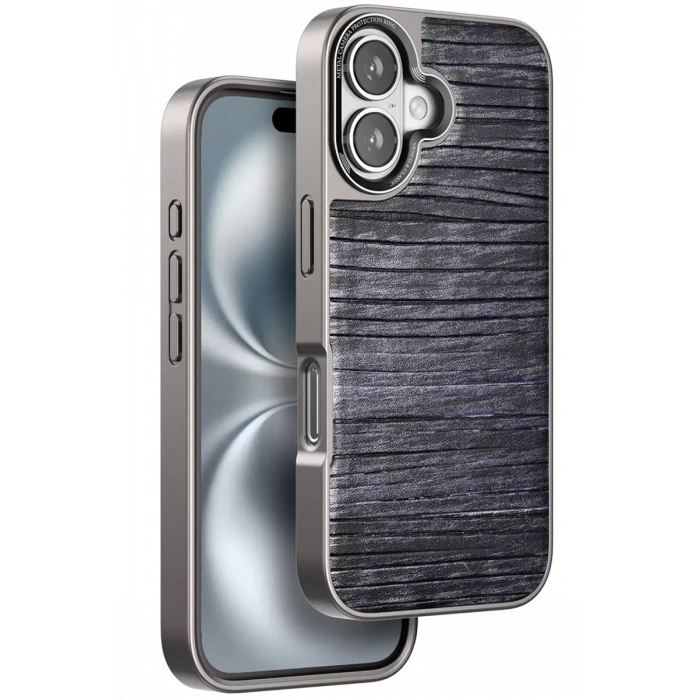 Venco Apple iPhone 16 Uyumlu Wave Kapak - Derin Mor