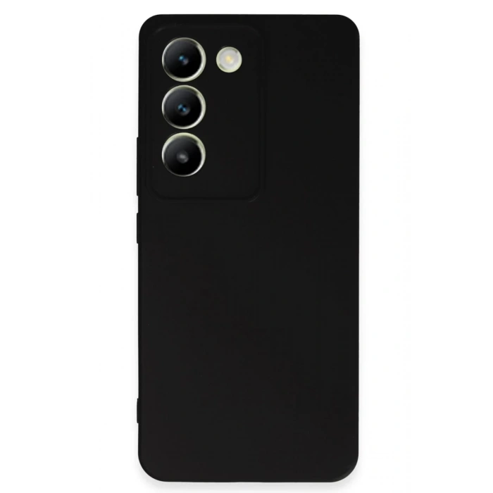 Vivo V30 Lite 4G Uyumlu Kılıf First Silikon - Siyah