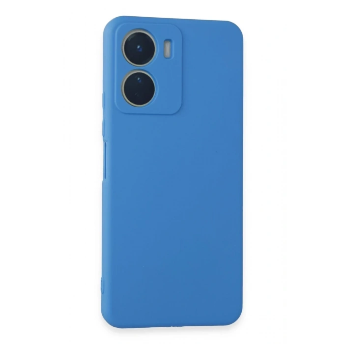 Vivo Y16 Uyumlu Kılıf First Silikon - Mavi